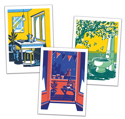 set di cartoline opache "Gatti"