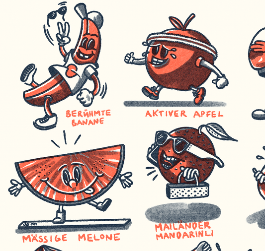 opak - Plakat "fröhliche früchtli"