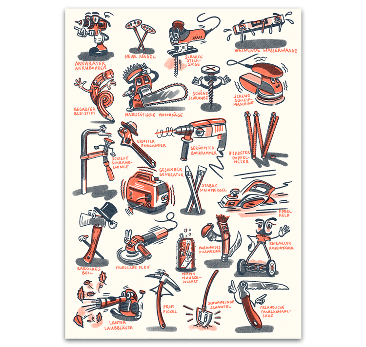 opak - Plakat "wertige werkzeuge"