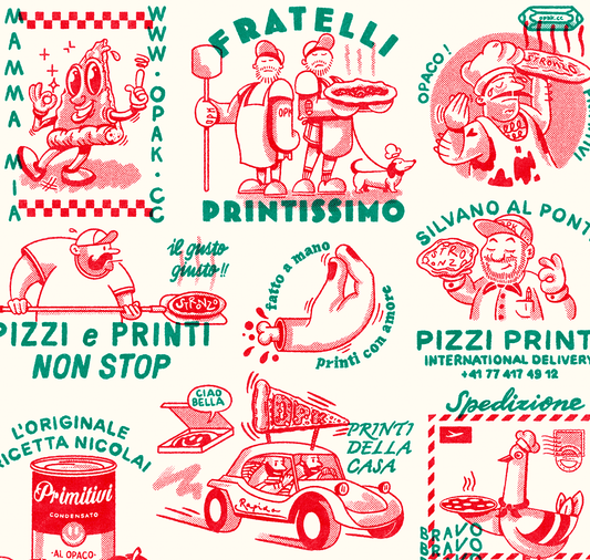 opak - Plakat "pizzi e printi"