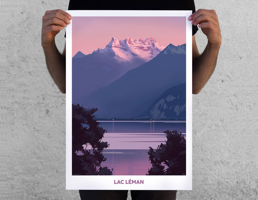 Pierre-Abraham Rochat - Plakat "Lac Léman – Dents du Midi"