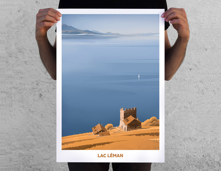 Pierre-Abraham Rochat - Plakat "Lac Léman – Le Grand Lac"
