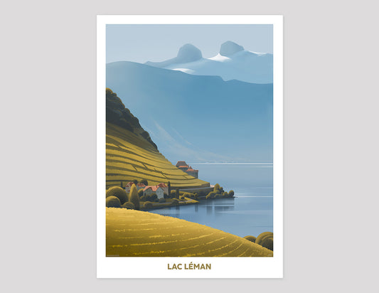 Pierre-Abraham Rochat - Plakat "Lac Léman – Lavaux 2"