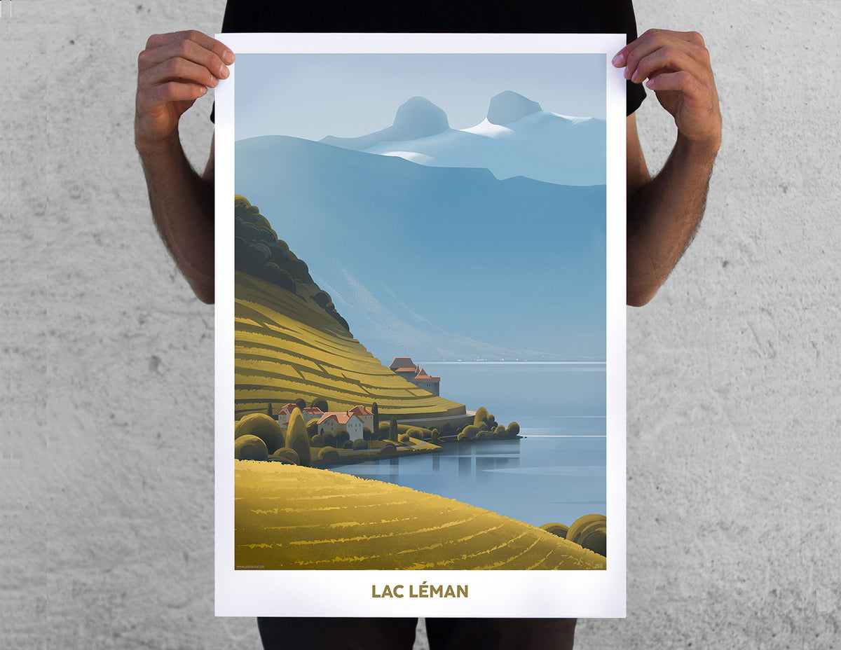 Pierre-Abraham Rochat - Plakat "Lac Léman – Lavaux 2"