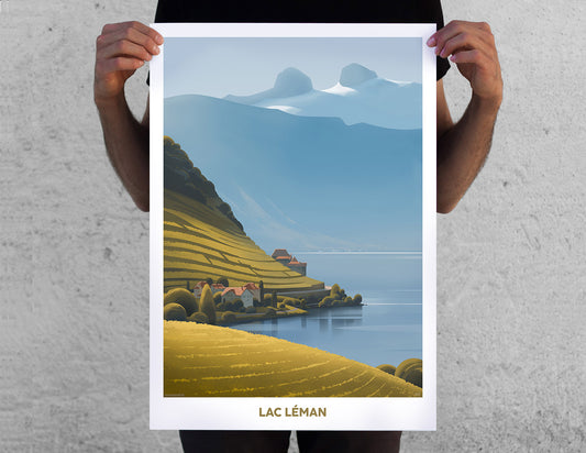 Pierre-Abraham Rochat - Plakat "Lac Léman – Lavaux 2"