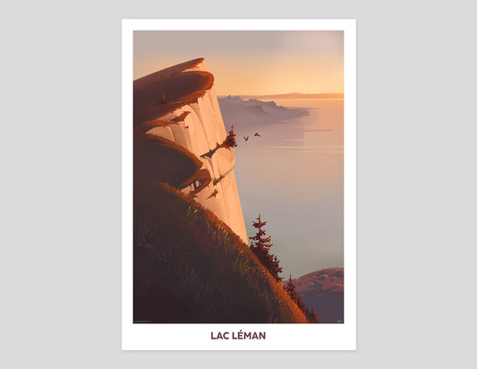 Pierre-Abraham Rochat - Plakat "Lac Léman – Rochers de Naye"