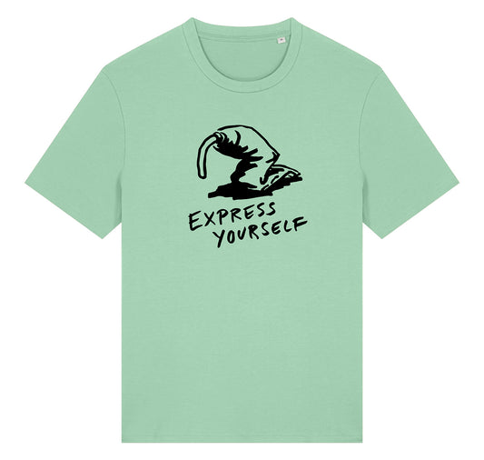 Pascale Osterwalder - T-Shirt "EXPRESS YOURSELF" (Misty Jade) Vorbestellung