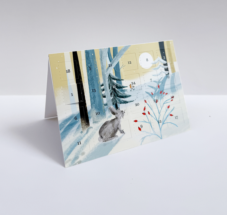 petrahilber - Adventskalender Postkarte "Hase"