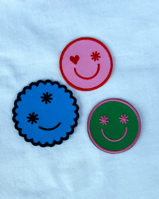petrahilber - Bügelpatch-Set "Smileys"