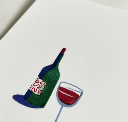 petrahilber - Postkarte "Vino"