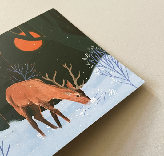 petrahilber - Postkarte "Hirsch" (2 Stück)