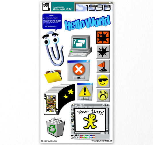 Plundernase - Stickerbogen "1998”