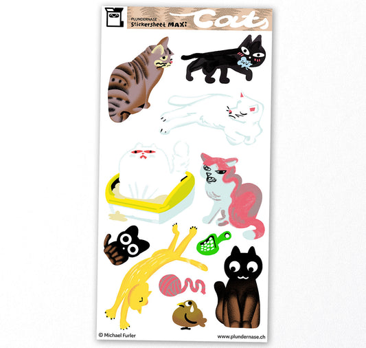 Plundernase - Stickerbogen "Cats”