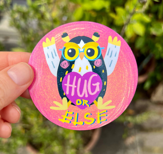 Plundernase - Sticker "Hug Or Else"