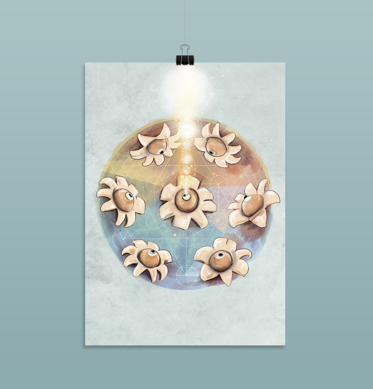 Celine Geser - Carta Postale "Puffballs"