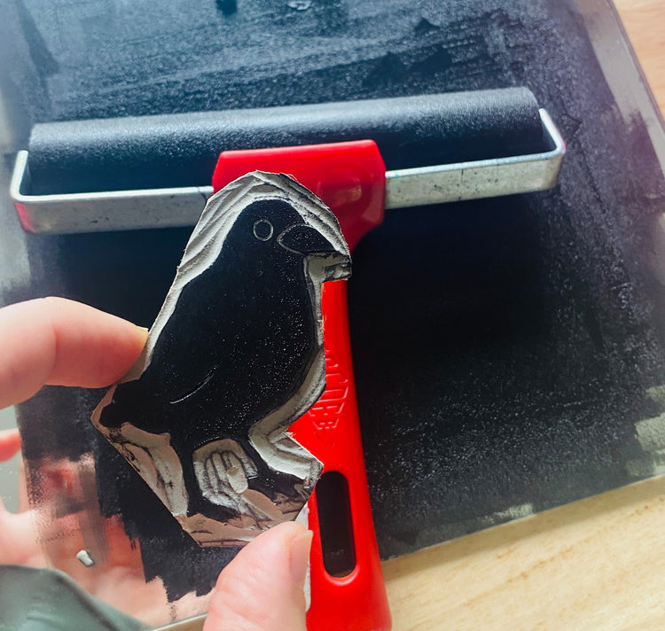 GINNY - Biglietto - Linoleografia "Torre"