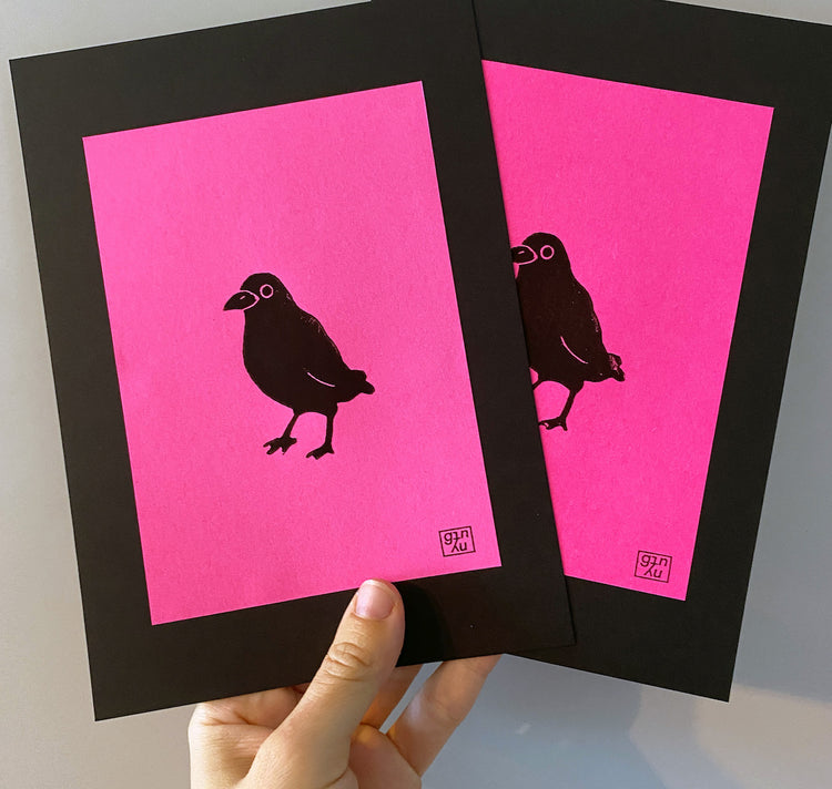 GINNY - Biglietto - Linoleografia "Torre"