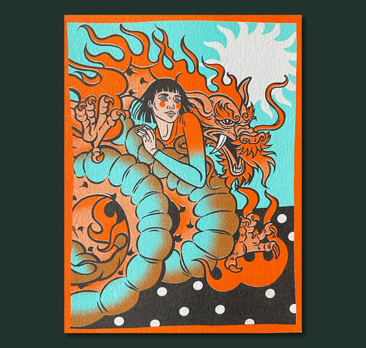 SAFU / Sarah Furrer - Plakat "ON LUCK DRAGON FIRE"