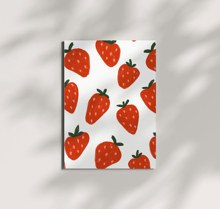 Pomba - Postkarte "strawberry field"