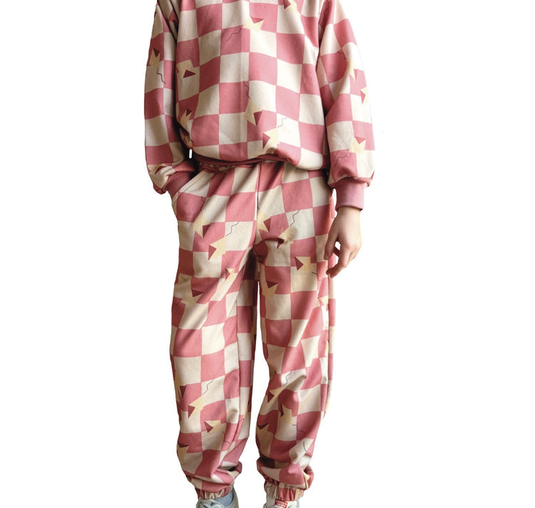 Karin Lena Schmid x Wild Sparkle - Kinder-Pullover "Karo Peach"
