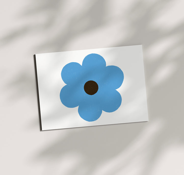 Pomba - Postkarte "Blume Classic Blau"