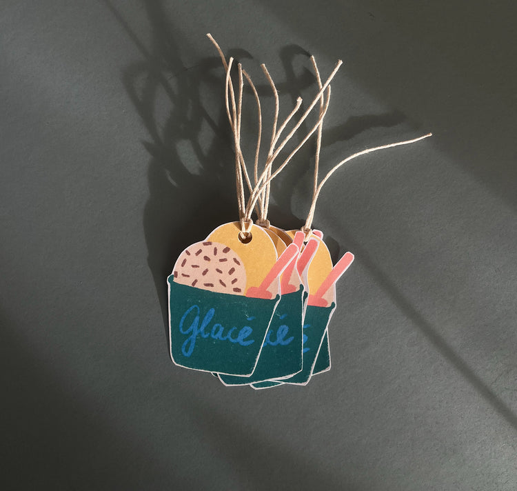 Pomba - Papier-Geschenkanhänger "Glacé" (5 Stück)