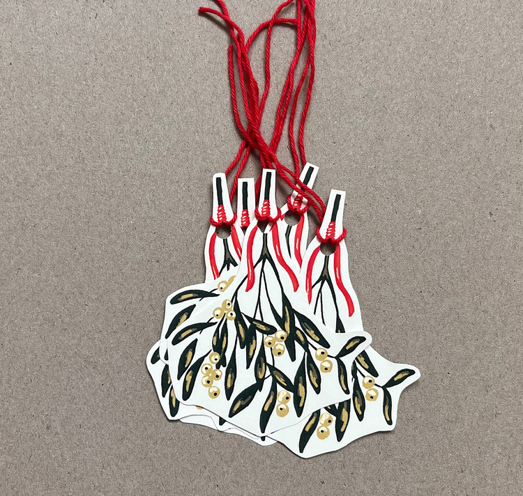 Pomba - Papier-Geschenkanhänger "Mistletoe" (5 Stück)