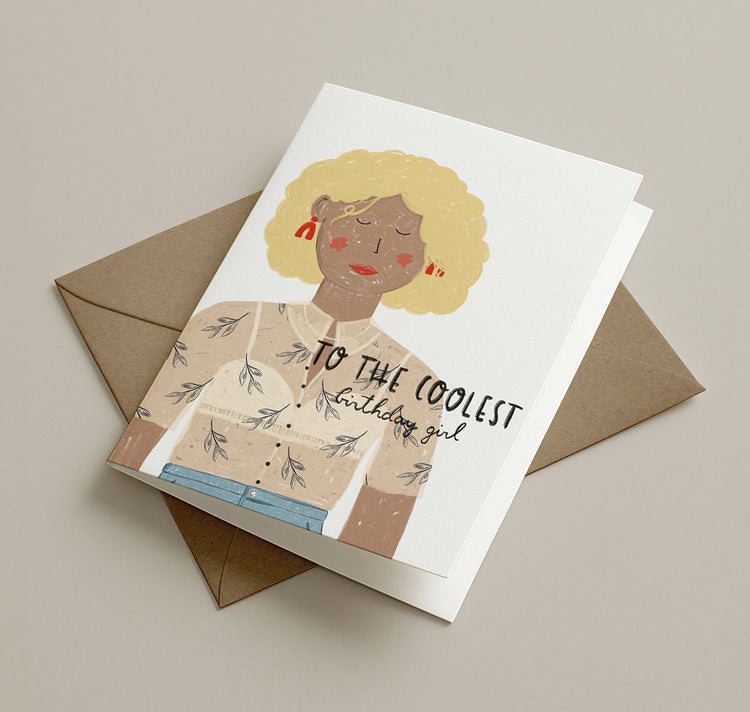Pomba - Grusskarte "Coolest birthday girl"