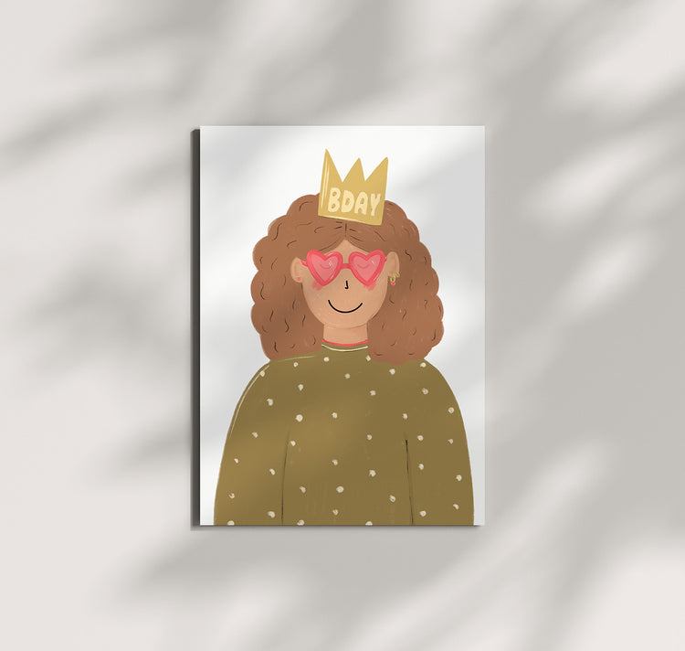 Pomba - Postkarte "Bday queen"