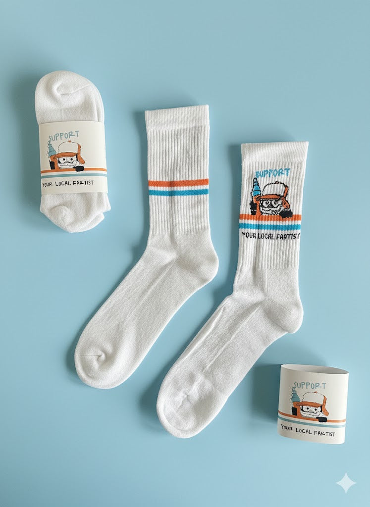 Brainfart - Calzini "Support Your Local Fartist" Taglia unica
