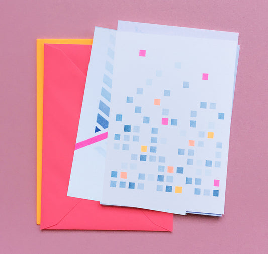 WHAT ABOUT NEON - Set di biglietti con busta "NEON°01-08"