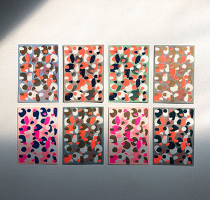 Aline Meier - Riso Postkarten A6 – 8er Set "OF MATCHING FAKE WILD WATERMELON"