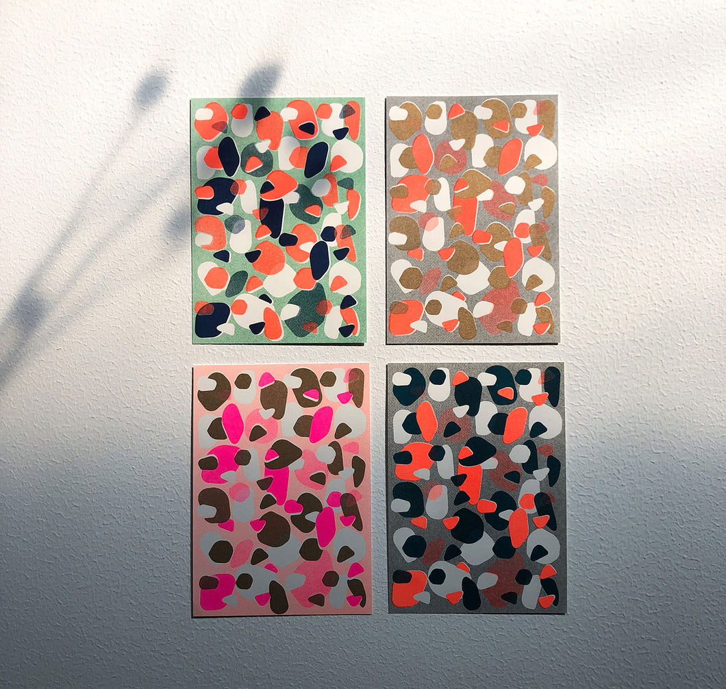 Aline Meier - Riso Postkarten A6 – 4er Set 