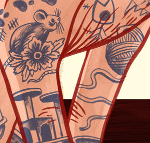 Eva Rust - Affiche "Chat tatoué" 