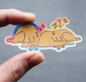 Amélie Cochet - Stickers "Schlafender Hund"
