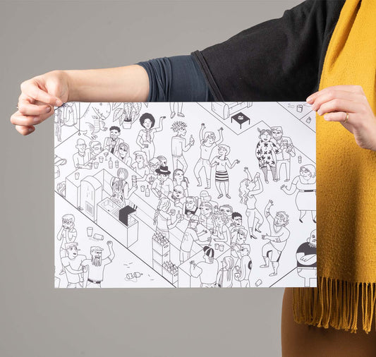 Rina Jost - Print "Party" (Wimmelbild)