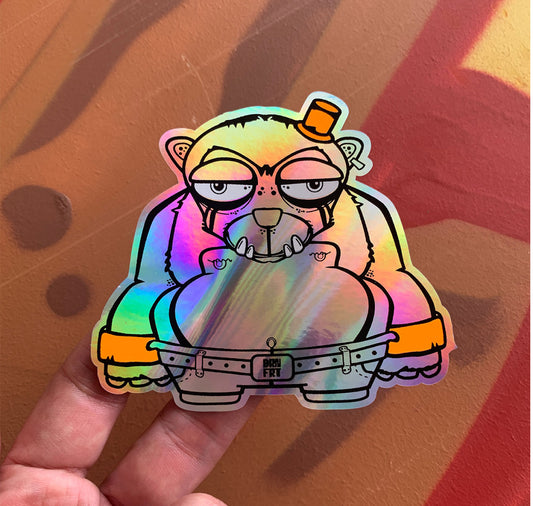 BRAINFART - 10 Yeah Fartism! Holo Stickers