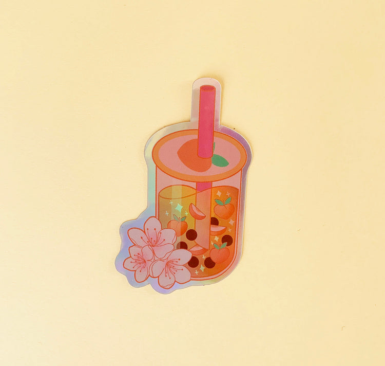 Laura LOW - Stickers "Bubble Tea Peach"