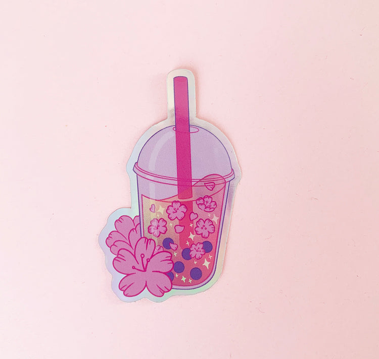 Laura LOW - Stickers "Bubble Tea Sakura"