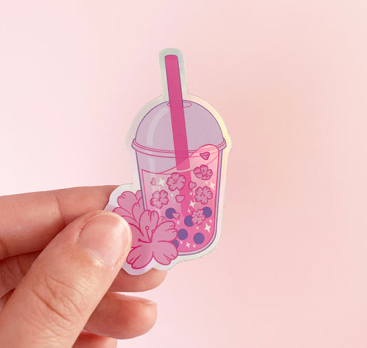 Laura LOW - Stickers "Bubble Tea Sakura"