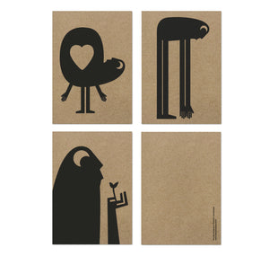Clarissa Schwarz – 3er Postkarten Set "Mr. Finch"