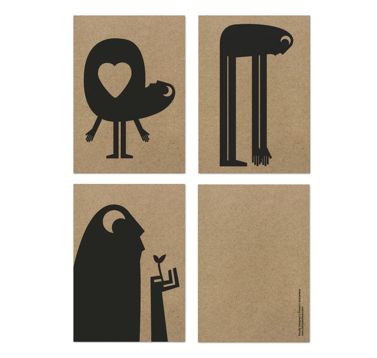 Clarissa Schwarz – Set of 3 postcards "Mr. Finch"