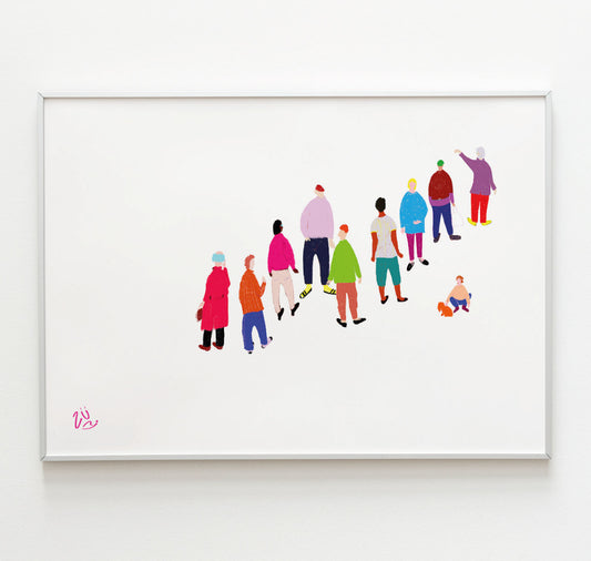 Company of Humans - Poster "Standing in line"