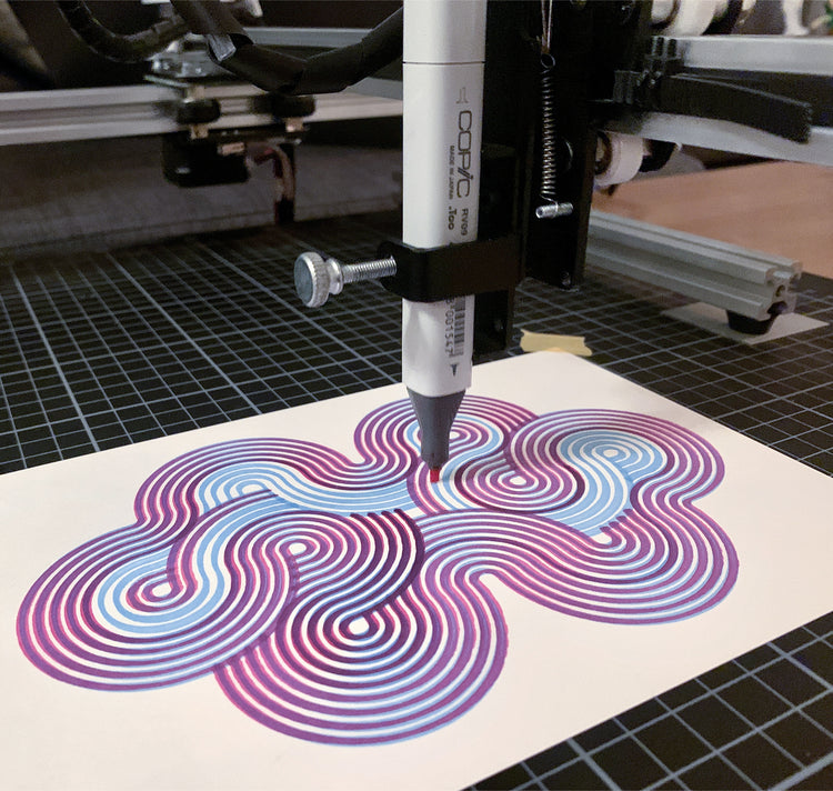 David Odermatt - Karte "Tracks" (Violet & Ultramarine)