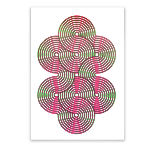 David Odermatt - Mappa "Tracce" (Verde foresta e Fucsia)