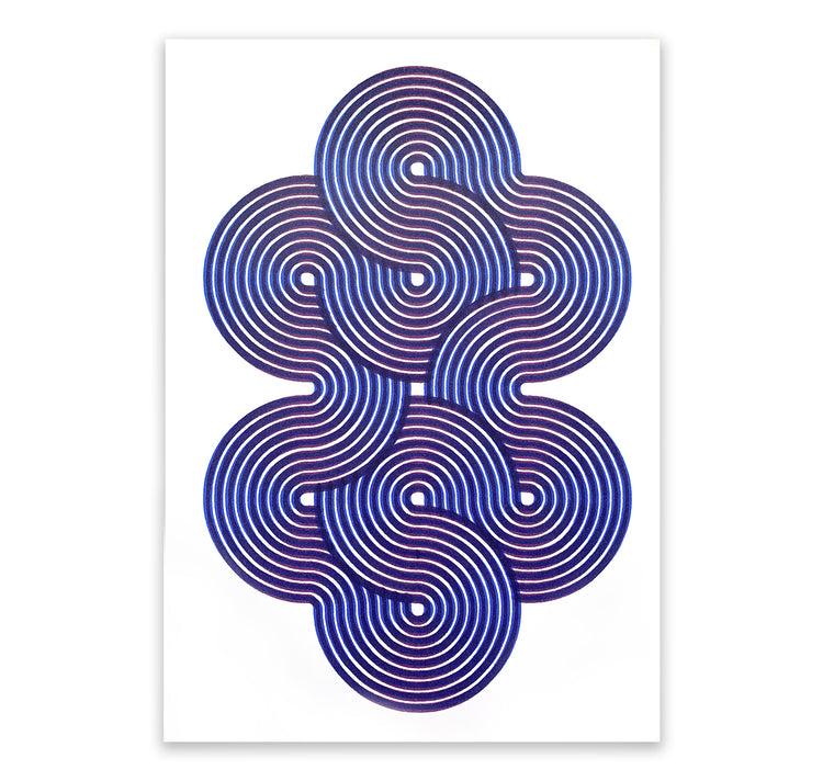 David Odermatt - Karte "Tracks" (Violet & Ultramarine)