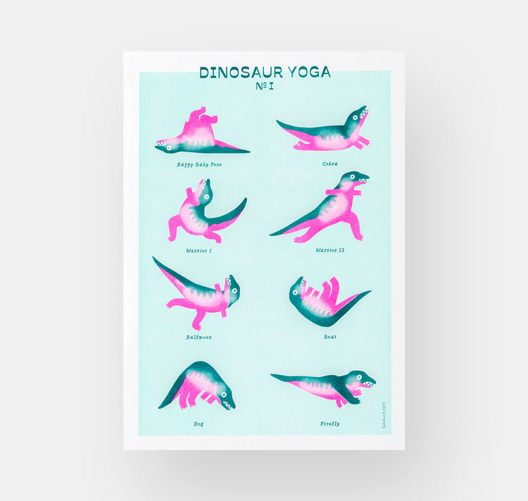 Takelwerk - Plakat "Dinosaurier Yoga I"