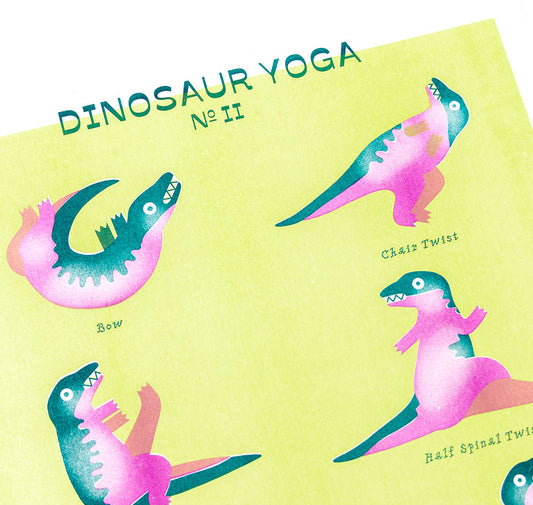 Takelwerk - Plakat "Dinosaurier Yoga II"