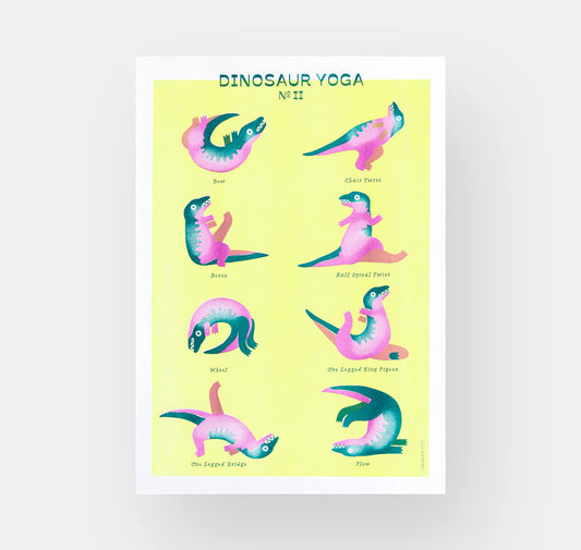 Takelwerk - Plakat "Dinosaurier Yoga II"