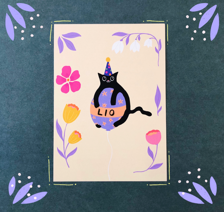 arion illustriert - Karte "Katze: Good Luck"